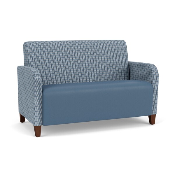 Lesro Siena Lounge Reception Loveseat, Walnut, RS Rain Song Back, MD Titan Seat, RS Rain Song Arm Panels SN1501 - main